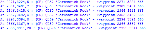 ClickSaver item on the ground logs: Carbonrich Rocks